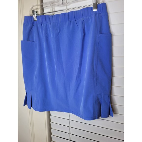 Chicos Zenergy Womens Blue Pleated Skort sz 0 U.S. 4 Fit &nFlare tennis - Picture 3 of 7